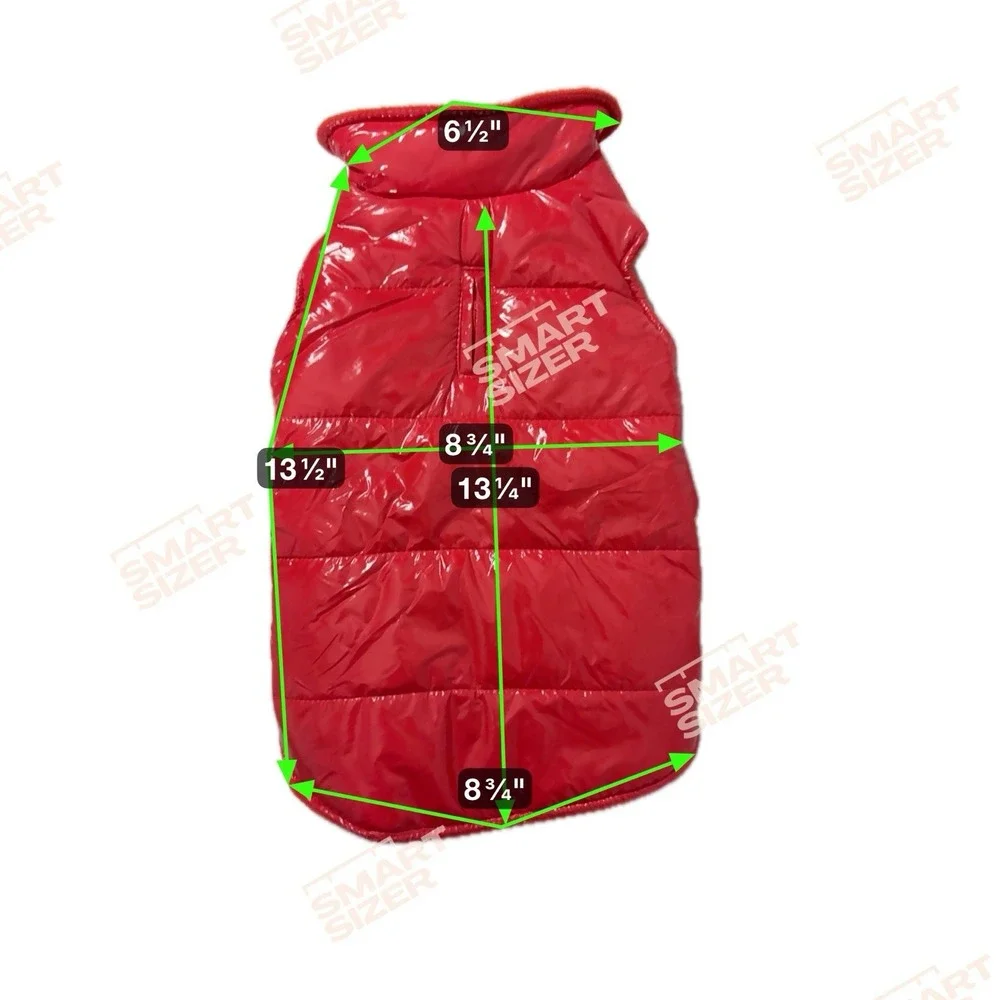 DOG CLOTHING RED PUFFER JACKET MEDIUM
